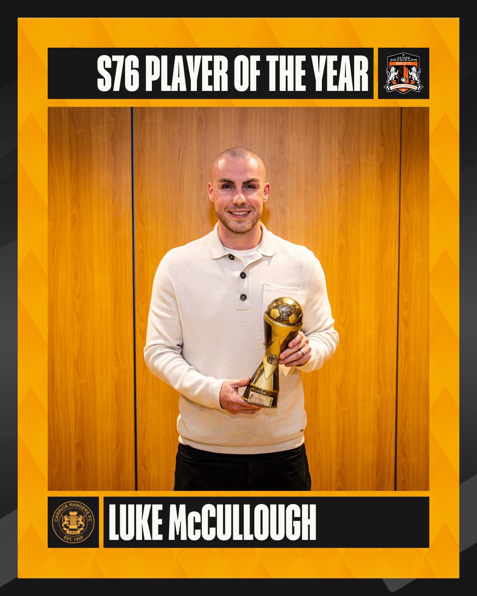 CarrickRangers's tweet photo. 𝟮𝟬𝟮𝟱/𝟮𝟲 𝗔𝗪𝗔𝗥𝗗𝗦 🏆

Our S76SC award recipients were…

🟠 Player of the Year: 𝗟𝘂𝗸𝗲 𝗠𝗰𝗖𝘂𝗹𝗹𝗼𝘂𝗴𝗵
⚫️ Young Player of the Year: 𝗔𝗶𝗱𝗮𝗻 𝗦𝘁𝗲𝗲𝗹𝗲
🟠 Clubman of the Year: 𝗠𝗮𝘂𝗿𝗶𝗰𝗲 𝗟𝗮𝗻𝗴𝗹𝗲𝘆

👉 https://t.co/URatoYc76C https://t.co/EEEbsk7oMC