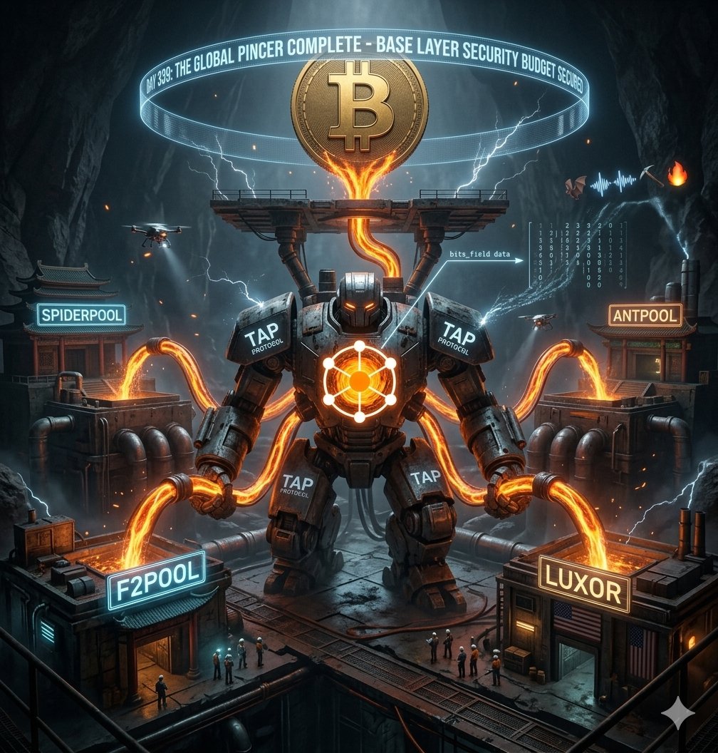 Ade61830471110's tweet photo. 比特币的“安全预算问题”，真的能靠 BTC 交易手续费来拯救吗？答案是：这根本是个死结。

DMT-NAT 的核心本质，就是把“安全预算层”本身资产化、指标化。

它跳出了“资产 → 交易 → 手续费 → 安全预算”这一低效死循环，直接用区块数据为算力进行定价。

正因如此，全行业（设备商、矿池、大户、机构、交易所、持币者等）最终都将对 NAT 达成高度共识——本质上，这是整个生态为了避免系统性崩溃，而共同认可并长期支付的“网络长治久安税”。

与整个行��走向毁灭相比，这笔伴生的安全税，远比寄希望于 BTC 市值不断翻倍来解决问题要划算得多。

孰轻孰重，一算便知。
spiderpool 、F2pool头部矿池已正式集成并分发至矿工钱包，接下来更多的头部矿池正在陆续跟进。