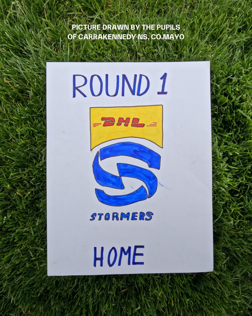 connachtrugby's tweet photo. 24 hours to go! ⏱️

The full fixture list for the @URCOfficial will be released at 12pm on May 19 🗓️

We don’t have our 2026/27 templates ready yet so we asked the children at Carrakennedy National School in Co. Mayo to help us with the draw.

26/27 Season Tickets 🎟️ https://t.co/y6NJ7V9yyn