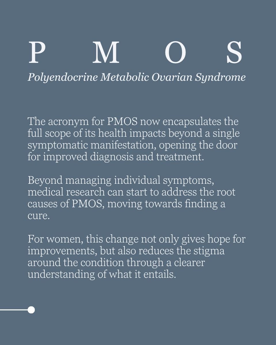 Resolve_GH's tweet photo. #PCOS is now #PMOS: Polyendocrine Metabolic Ovarian Syndrome. This new name shifts the focus beyond ovaries and medical preconceptions, giving hope for better diagnosis and holistic treatments through scientific research, for the 1 in 8 women living with PMOS worldwide. https://t.co/YmDH1w0v1F