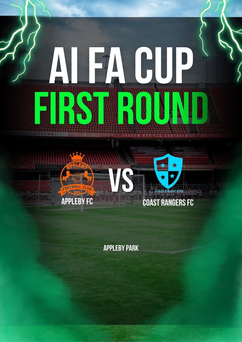 ApplebyFC's tweet photo. We host Coast Rangers in the @AI_FACup 

#COYA https://t.co/nuJxukbRCW