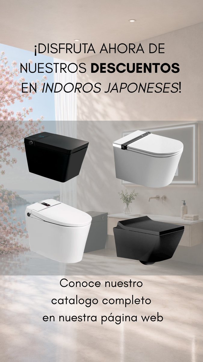 vogospain's tweet photo. Transforma tu rutina diaria ✨
Espejos inteligentes que informan, iluminan y conectan + inodoros japoneses de última generación.
Ahora con descuentos especiales de temporada. https://t.co/S4LjCsOZ7V