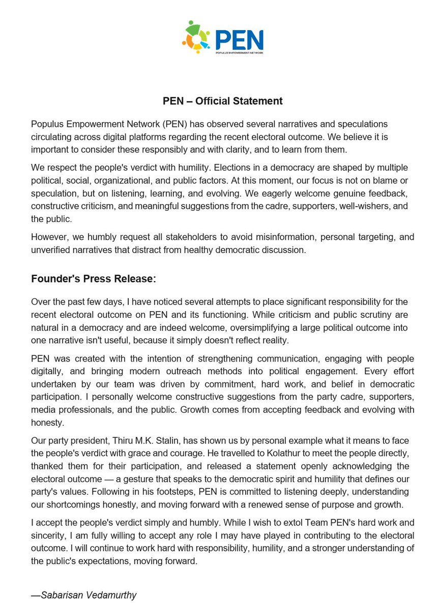 PEN India tweet media