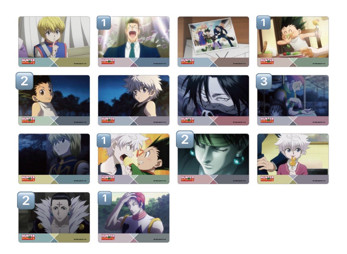 kill_kura's tweet photo. 【交換 譲渡 買取】ハンターハンター HUNTER×HUNTER Animejapan AJ
白スーツ ゴン キルア レオリオ ヒソカ クロロ フェイタン

譲 画像1.2 チェキ風カード
場面写クリアカード

求 画像3 描き下ろしイラスト缶バッジ
キルア1-2点 クラピカ(友人分♾)

差額清算◎ 通販の仮約束◎
手元にあるものです https://t.co/qyZTL1ONON