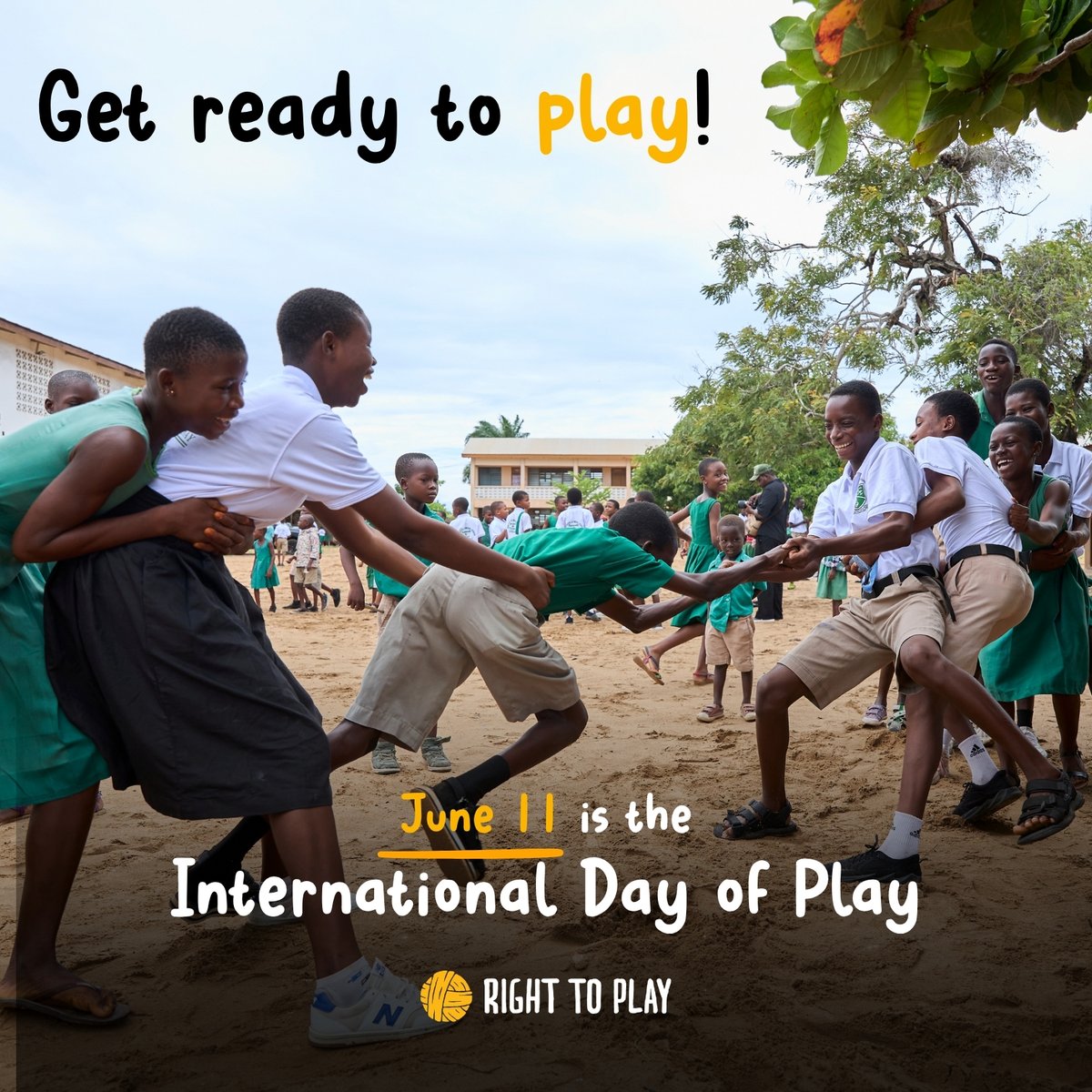 RightToPlayGH's tweet photo. Less than one month away!!! 🎉

Get ready to play on June 11, the International Day of Play! 

A day where the whole world comes together to celebrate something we believe deeply: play isn't a luxury. It's how children learn, heal, and grow. 

https://t.co/m9UdnTrrCY

#IDOP2026 https://t.co/ab9GqvV9bi