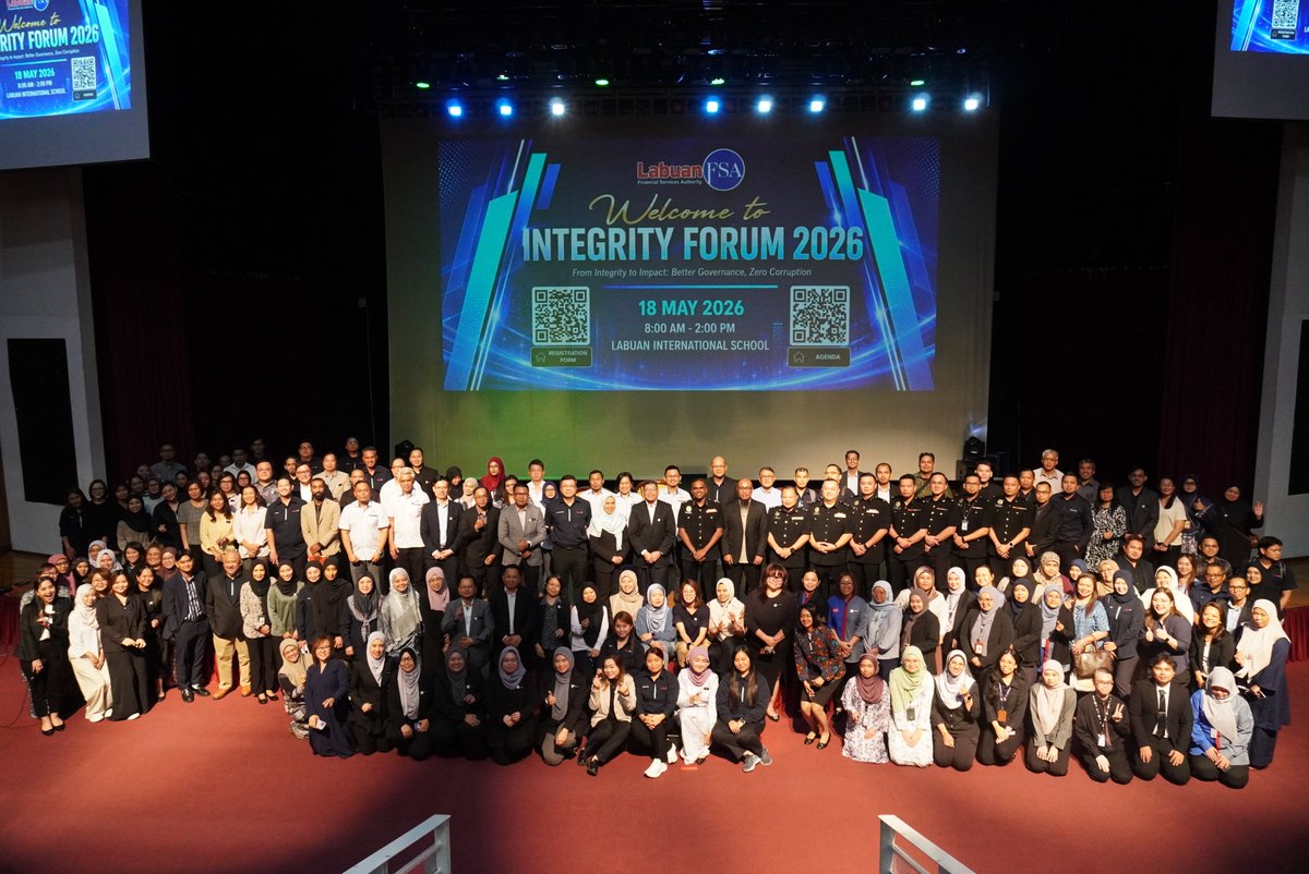 LabuanFSA1996's tweet photo. Labuan FSA hosted its 3rd Integrity Forum themed “From Integrity to Impact: Better Governance, Zero Corruption.”

The forum reinforced that integrity is a daily discipline as we advance towards MS ISO 37001:2025 Anti-Bribery Management System (ABMS).

#LabuanFSA  #TolakRasuah https://t.co/w6J89jbbQL