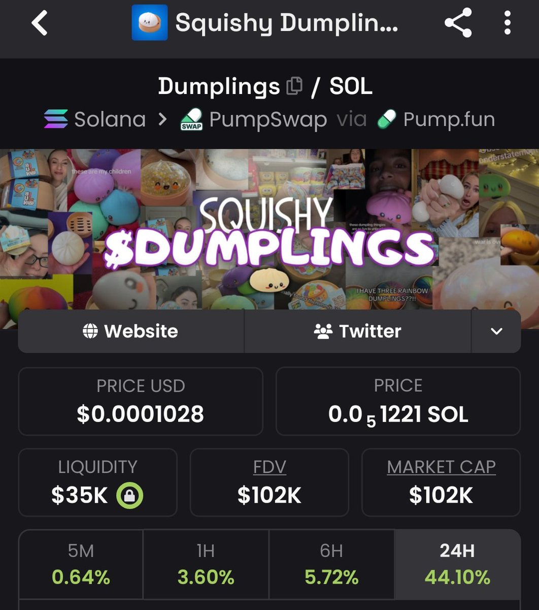 ACJ_Business's tweet photo. Dumplings as a meme is finally picking up traction again, I've been seeing posts blowing up on my feed with these things. A recent one hit 15 million! Could be a potential frontrun here. $Dumplings 

H4PX9wgRzU1y5pf3L3VxmAu32hJiRwsRxYBCJdbhpump https://t.co/5pkzWe1KkW