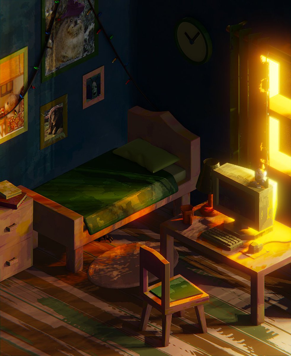 Gilleas's tweet photo. I'm still sticking with Blender 3.6...because just look at these inexplicable shadows. #b3d #lowpoly https://t.co/Msffbbc9Ch