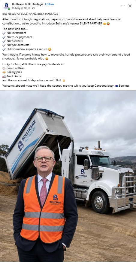 machadomerwyn's tweet photo. Wow, some of the #albo #47% tax memes are gold 😂
#silentpartner https://t.co/cF7xvk2zZl