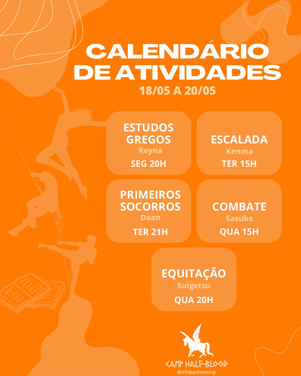 chbanimerp's tweet photo. 🏕️ ˒   HORÁRIOS DA SEMANA (18/05 a 22/05) https://t.co/yVZpSpaInF
