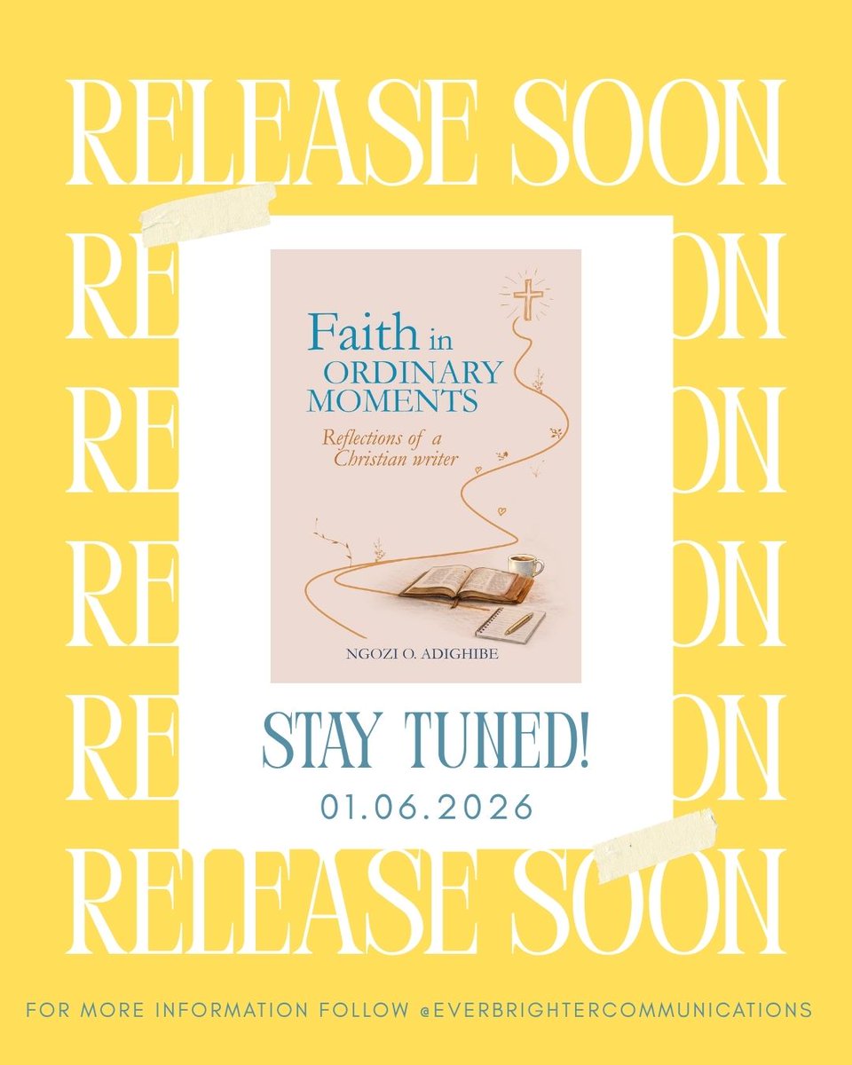 EBComms's tweet photo. NEW BOOK RELEASE

💛 Save the date: 01.06.2026
 Follow @EBComms for updates.

#NewBook #NewRelease
#ComingSoon #ChristianBook
#TrueStories #IndieAuthor #FaithInEverydayLife #NewBookAlert #BookRelease #ChristianWriting #BookRecommendation https://t.co/6w76E77C2C