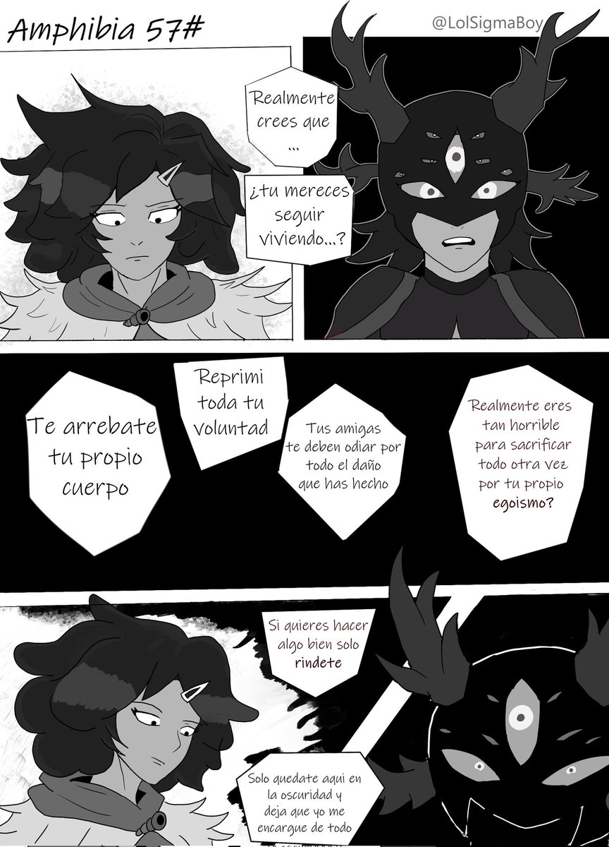 LolSigmaboy's tweet photo. [Español] Comic de Amphibia 
Marcy y Darcy hablan durante All In 
#amphibia https://t.co/zqfhuZYXoE