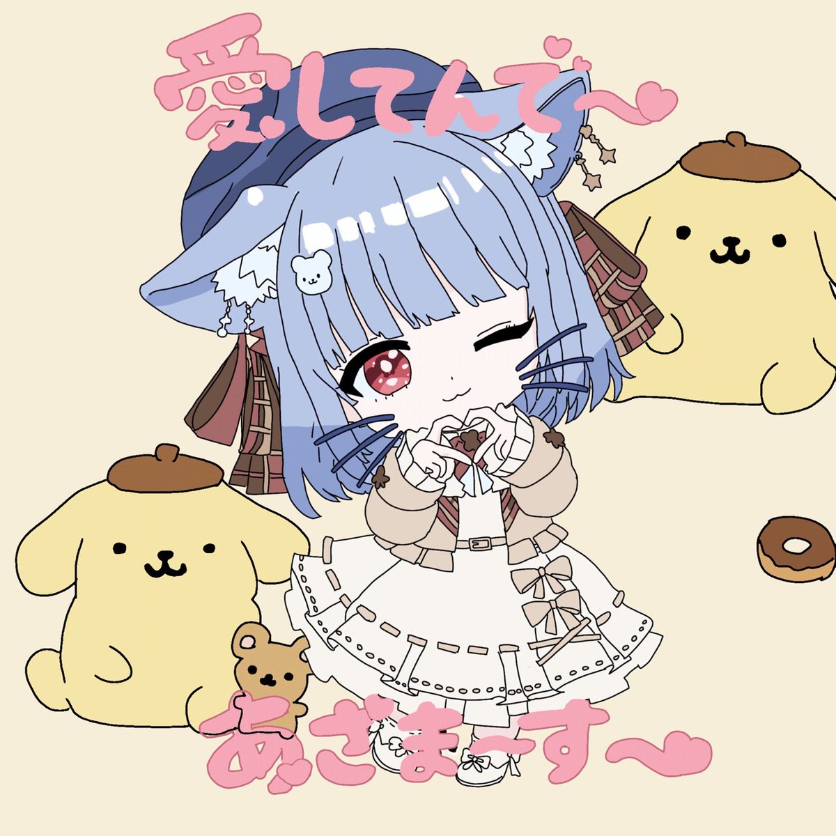pucico_ow 誕生日のお祝いにぷちゃんから素敵なイラスト貰いますた