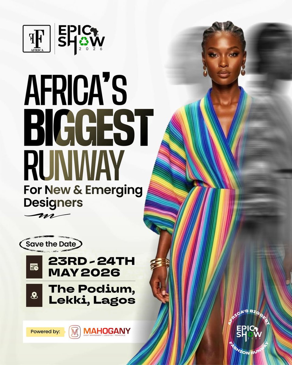 StyleAfrique's tweet photo. Over 50 Designers and Industry Leaders Gear Up for Epic Fashion Week 2026 

#styleafrique #fashionblogger #epicfashionweek #fashionsfinestafrica #runwayfashion #fashionshow

https://t.co/FFsDpp4TcV https://t.co/pZSvvwFNdB