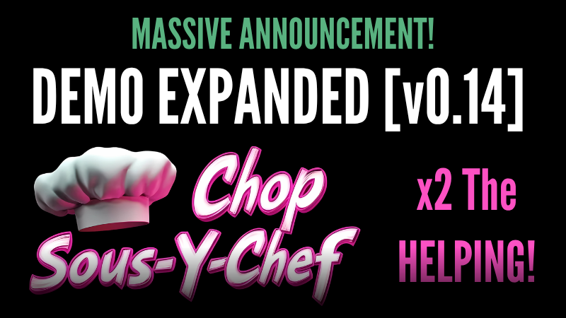 ImaginingsSW's tweet photo. MASSIVE NEWS: We just more than doubled the size of the free demo for Chop Sous-Y-Chef!! 🍽️🧑‍🍳

Check it out on Steam: https://t.co/1MFwUjXV2R

#indiegames #IndieDev #GameDev #IndieGameDev #games #BoomerShooter #Action #Cooking #Chef #NOIR https://t.co/IXRmKzup29
