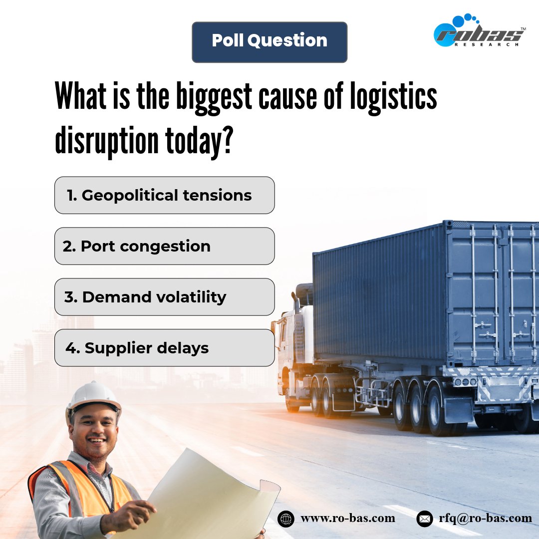 RobasResearch's tweet photo. From Red Sea disruptions to rising inflationary pressures, global logistics networks are experiencing growing uncertainty and operational challenges.

🌐 https://t.co/H7kTGArp8c 📩 rfq@ro-bas.com

#Logistics #SupplyChain #SupplyChainManagement #RobasResearch https://t.co/P4jmMX2zSu