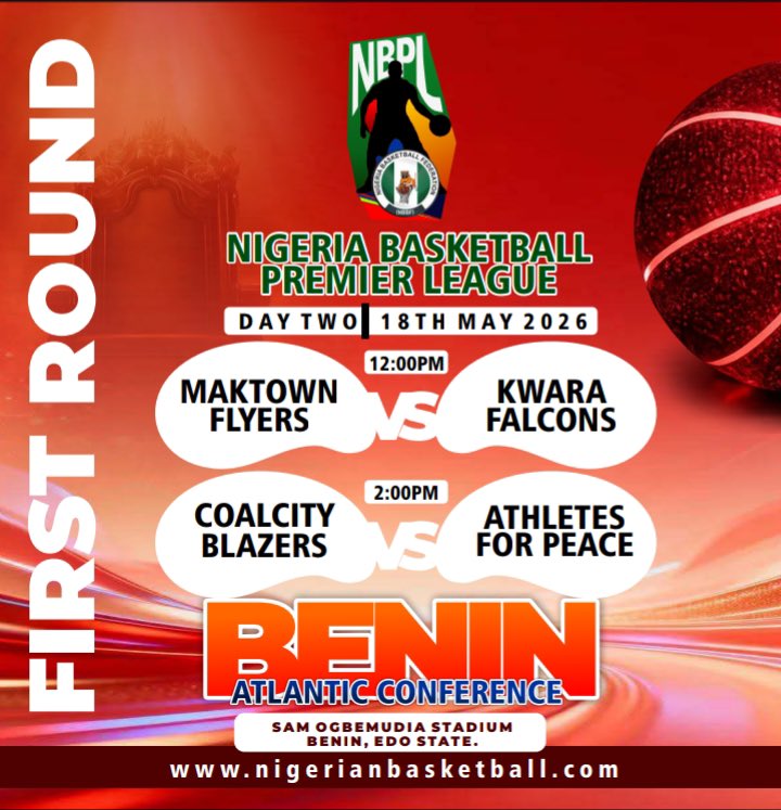 ML_Ballers's tweet photo. Day 2 of the Nigeria Basketball Premier League is already bringing the heat.
Teams are battling for early momentum, players are making statements, and the competition is showing why this season could be one of the most intense yet. 🔥🏀
#NBBF #BasketballLeague #PremierLeague https://t.co/eMpNQokvep