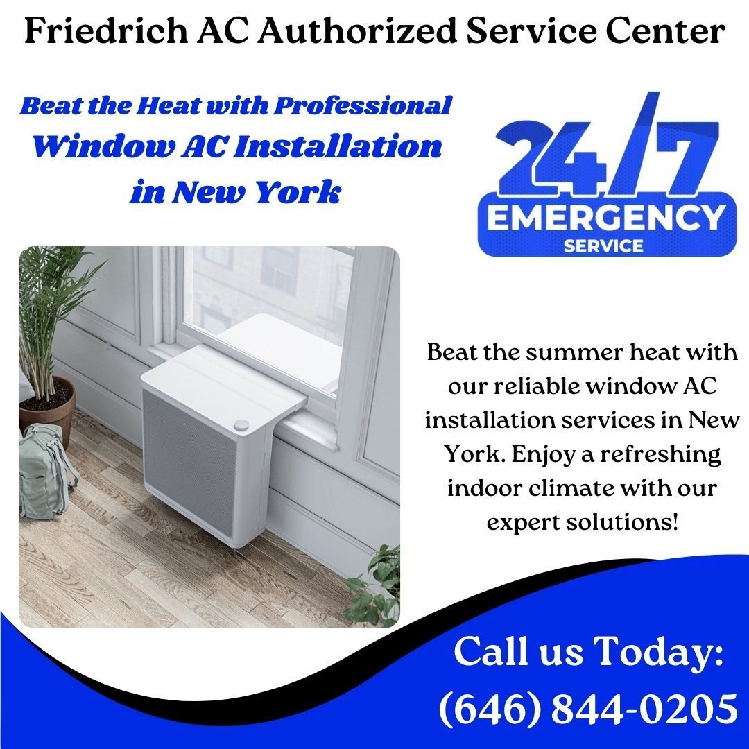 CenterFriedrich's tweet photo. Beat the heat with professional window AC installation in New York! Our skilled technicians ensure a perfect fit for your space. Schedule your installation now. Call us (646) 844-0205 https://t.co/JBxoFFPPfp
#HVACRepairNYC #HeatingAndCoolingNYC #NYCHVACExperts #StayComfortableNYC https://t.co/EoOvtxmBRX