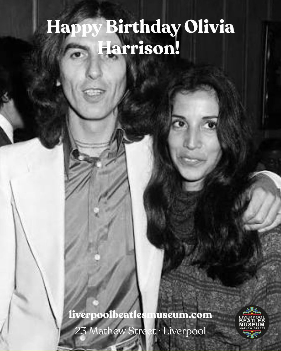 beatlesmuseum_'s tweet photo. A big happy birthday to Olivia Harrison from everyone here at The Liverpool Beatles Museum! 🎂 

#thebeatles #oliviaharrison #georgeharrison #happybirthday https://t.co/PE7mOqe5au