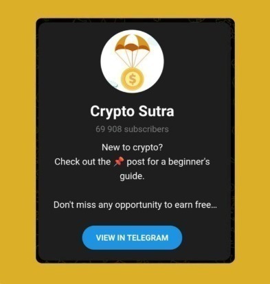 Cryptosutra_'s tweet photo. Hunting early crypto gems?

Don’t miss top airdrops, alpha leaks &amp; insider updates.

📲 Join our Telegram: https://t.co/xJ4PUeOivO
Your hub for exclusive drops &amp; real-time alerts.

❤️ Like | 🔁 Repost | 👣 Follow @Cryptosutra_

Stay ahead with daily airdrop threads &amp; guides! https://t.co/1c2G053J6g