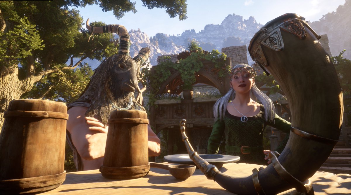 PlayPaxDei's tweet photo. An MMO lives through its community. ✨
It is not the journey that matters most, but the companions you meet along the way.

Moments from the gathering on Demeter. 🍻
#PaxDei #weekendvibes #gaming #MMORPG https://t.co/IP3GUmFQZW