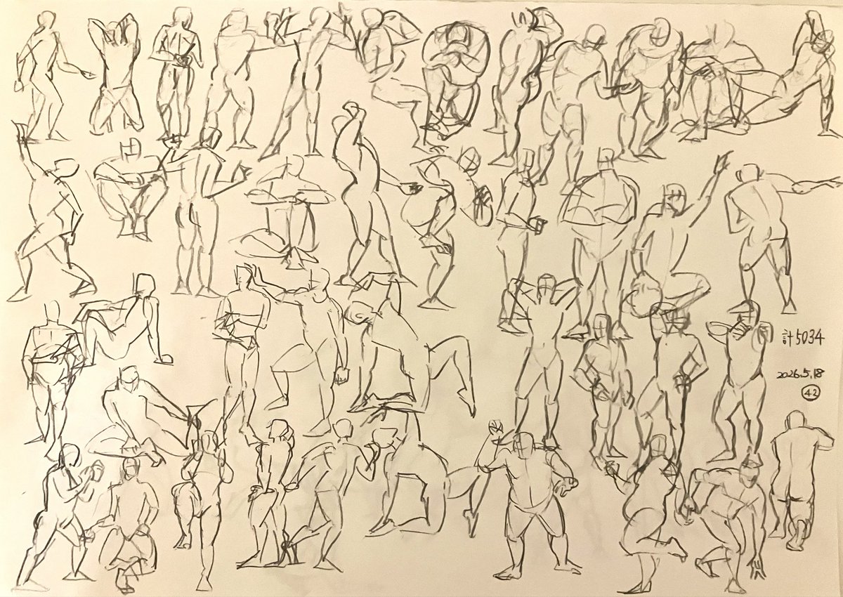 i_wtbs's tweet photo. -5/18で合計5034体描いた。 https://t.co/JcjrjrNKFG