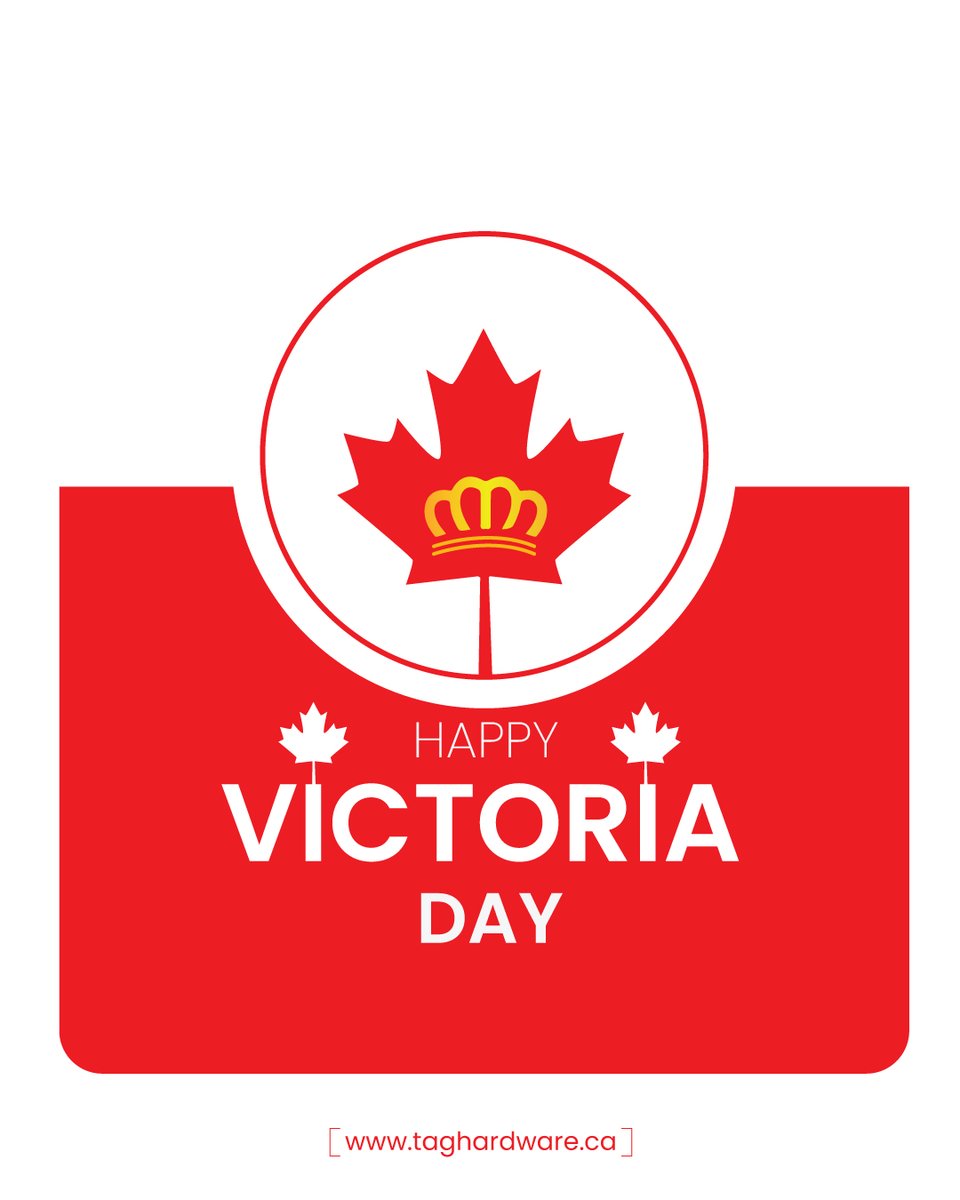 taghardware_ca's tweet photo. Celebrating the spirit, pride, and heritage of Canada this Victoria Day! 🍁

#VictoriaDay #CanadaDaySpirit #CanadianPride #TAGHardware #CelebrateCanada #LongWeekend #CanadaHoliday #VictoriaDay2026 https://t.co/vLjqshIpft
