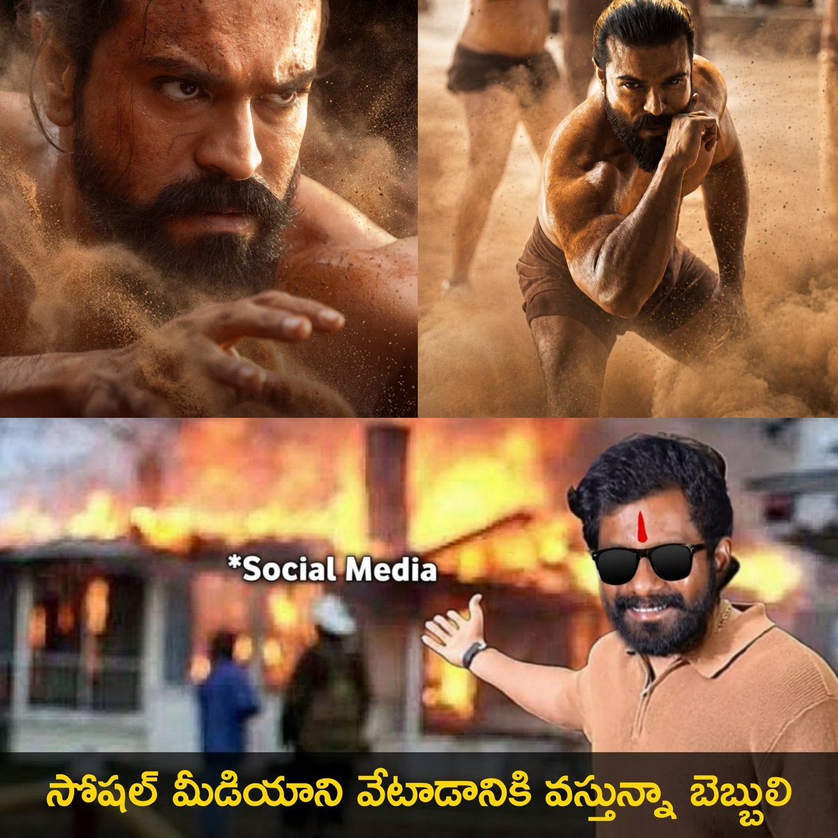 JanasenaPandu's tweet photo. National award meda @AlwaysRamCharan peru rasi pettandi ra ee sari 
Na Favourite Cricketer PEDDI Sir
Na Favourite wrestler PEDDI Sir
Na Favourite Runner PEDDI Sir

Woah... what's Cooking Man @BuchiBabuSana Garu🔥🔥
#PEDDITrailer #Peddi https://t.co/CCzBwxC8BB