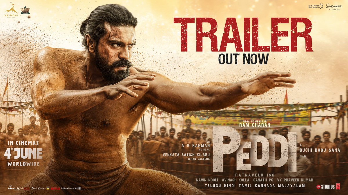 AlwaysyoursSK's tweet photo. His arena. His rules. 🔥
His game begins now ❤️‍🔥
#PeddiTrailler #ramcharan https://t.co/gkb0Sw30UX