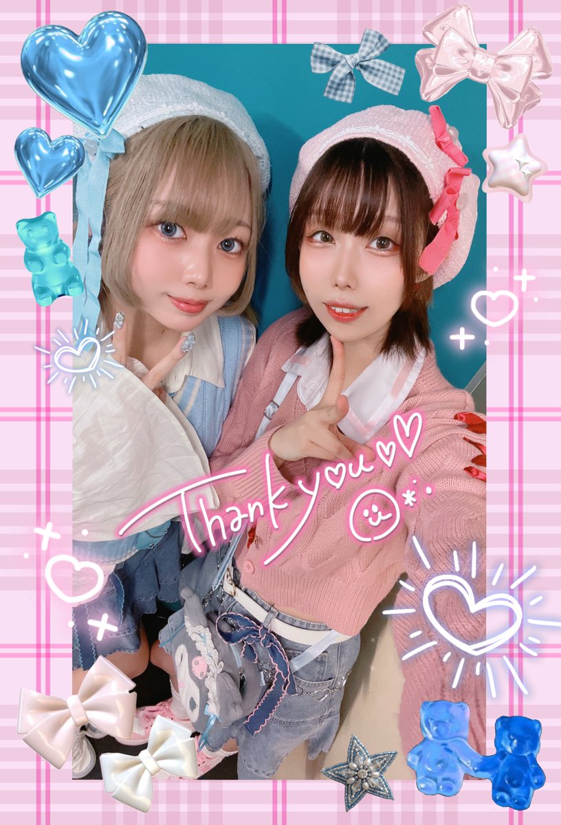 yukine_55's tweet photo. 昨日は #ちゅねかな生誕祭2026 でした🌟
 #ゆきすず トップバッター努めさせて頂きました！新たなゆきすずをお見せ出来たのではないでしょうか！
1日本当にずっと楽しいイベントで2こんな素敵な生誕祭に呼んでくれた2人には本当に感謝しかありません、ありがとう😭🫶💕

セトリはALTにて💙🩷 https://t.co/WK5ZnzjWGC