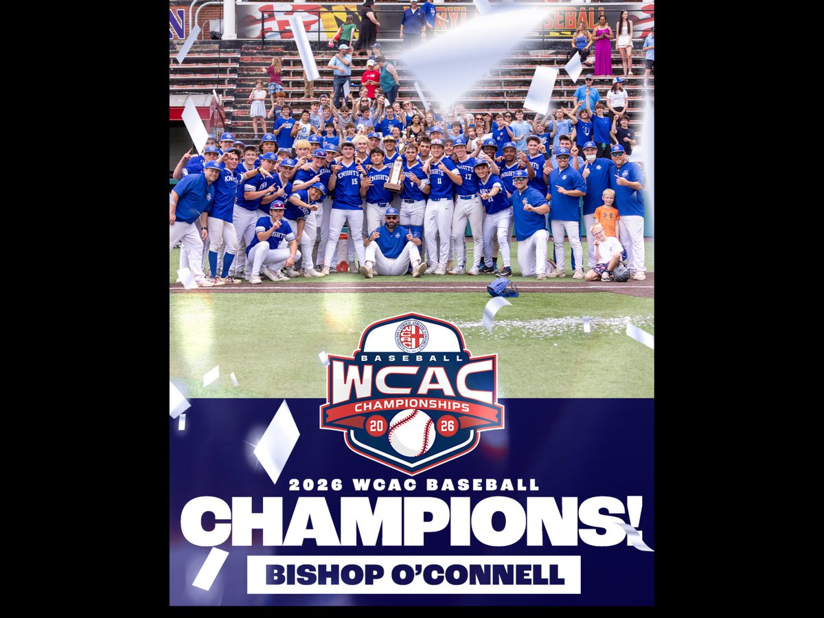 DJOBaseball's tweet photo. Your 2026 WCAC Champions!!

1st title since 2001. Back where we belong

A title we will never forget https://t.co/ZgxFx2fhh2