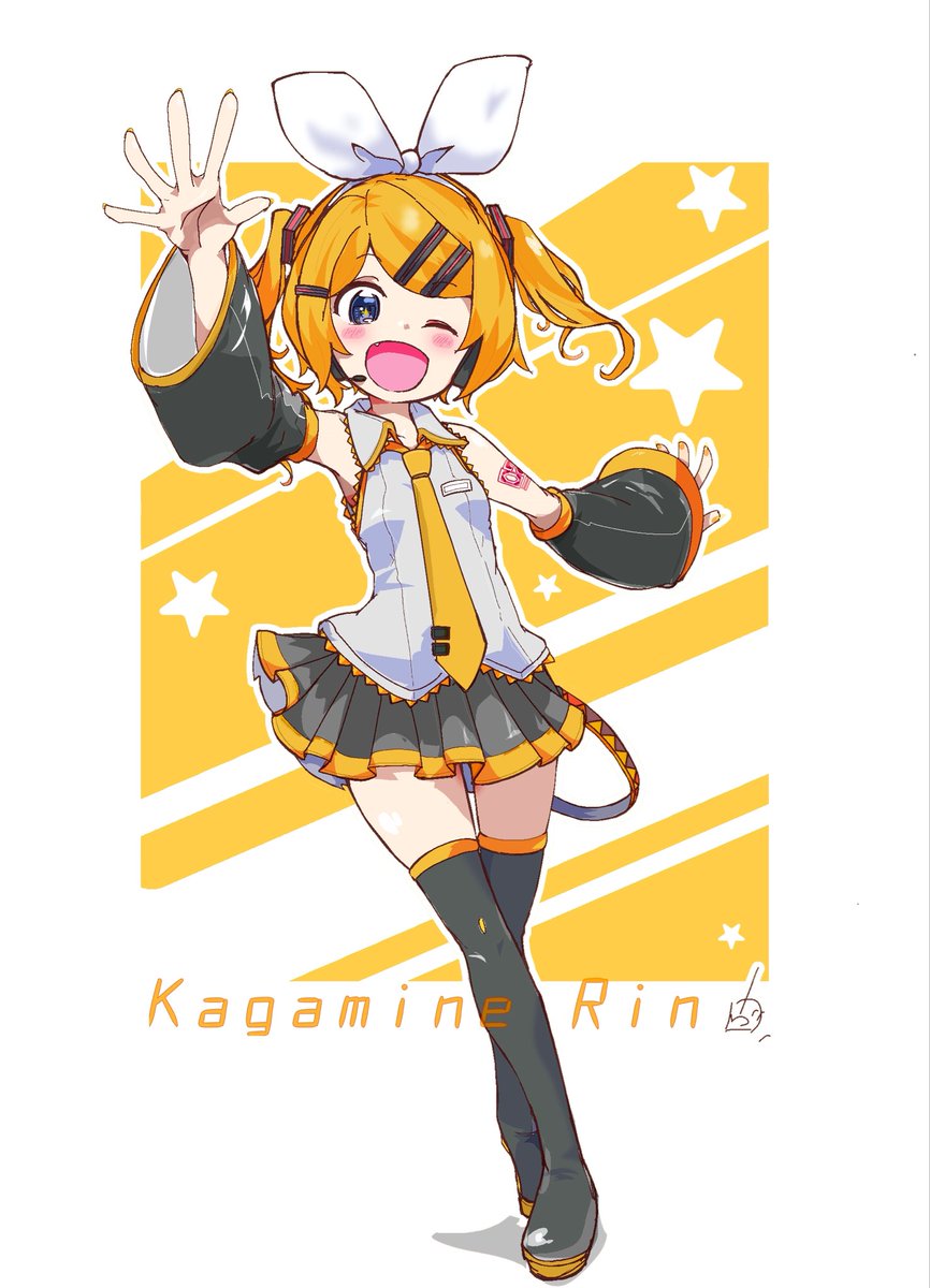 鏡音リン 「おかえリンちゃん」|ヴォルさん.⚡️✌︎('ω'✌︎ )⚡︎のイラスト