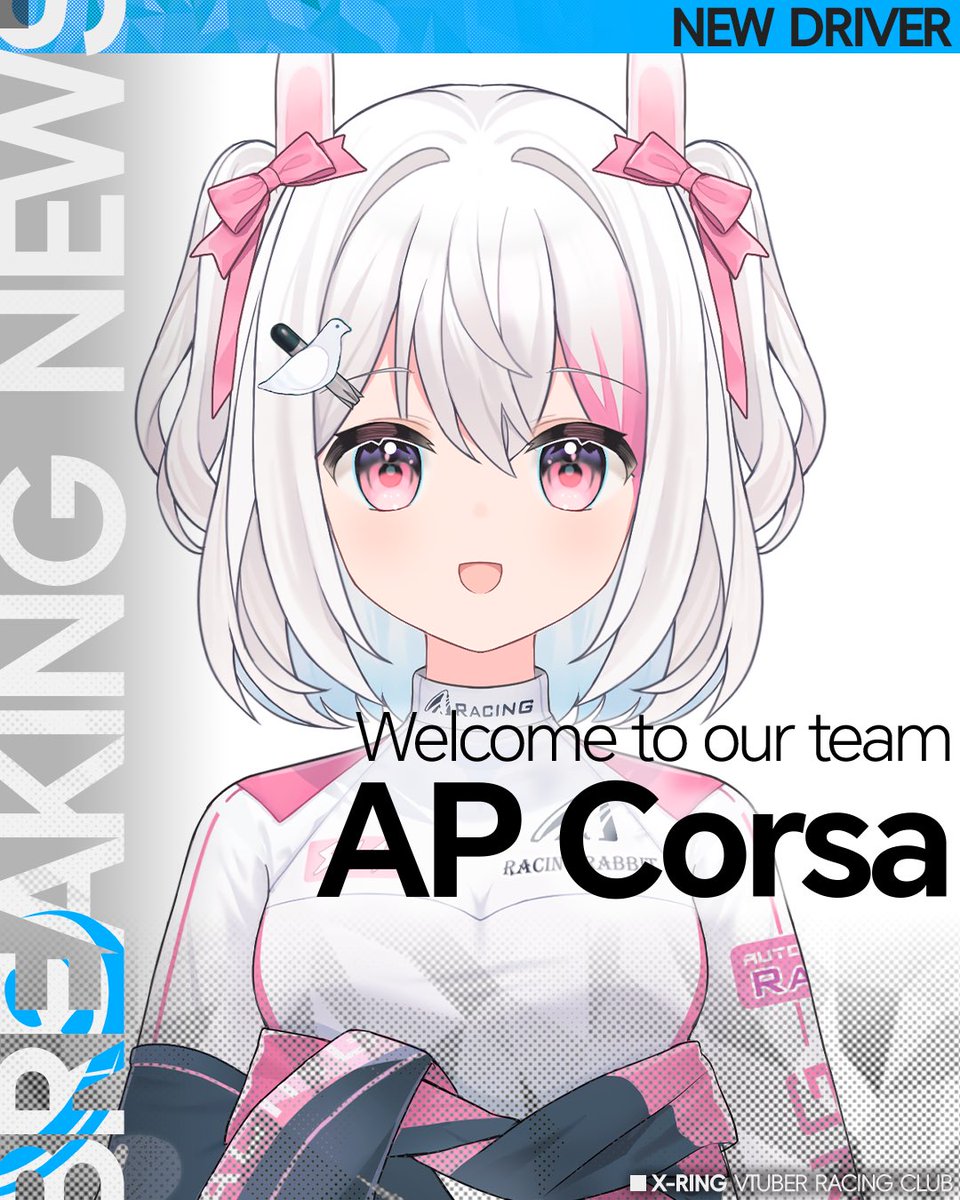 X_RingVRC's tweet photo. <NEW DRIVER ANNOUNCEMENT>

X-Ring welcomes another 3 new Racing VTubers in May!

@Chukiotan 🇺🇸
@CronosNimura 🇬🇧
AP Corsa 🇨🇳

Please give them the warmest support as they join us for future endeavors! https://t.co/HIynJQ4Tdo