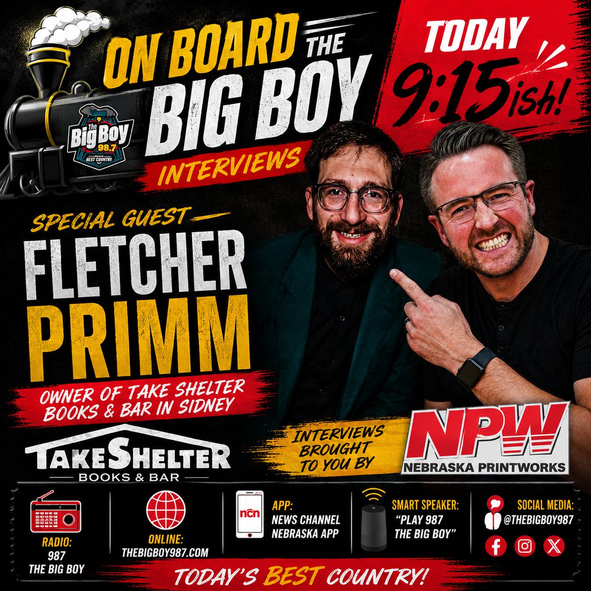 🚂💨 Hop on board The Big Boy with @TheBurnRadio every weekday