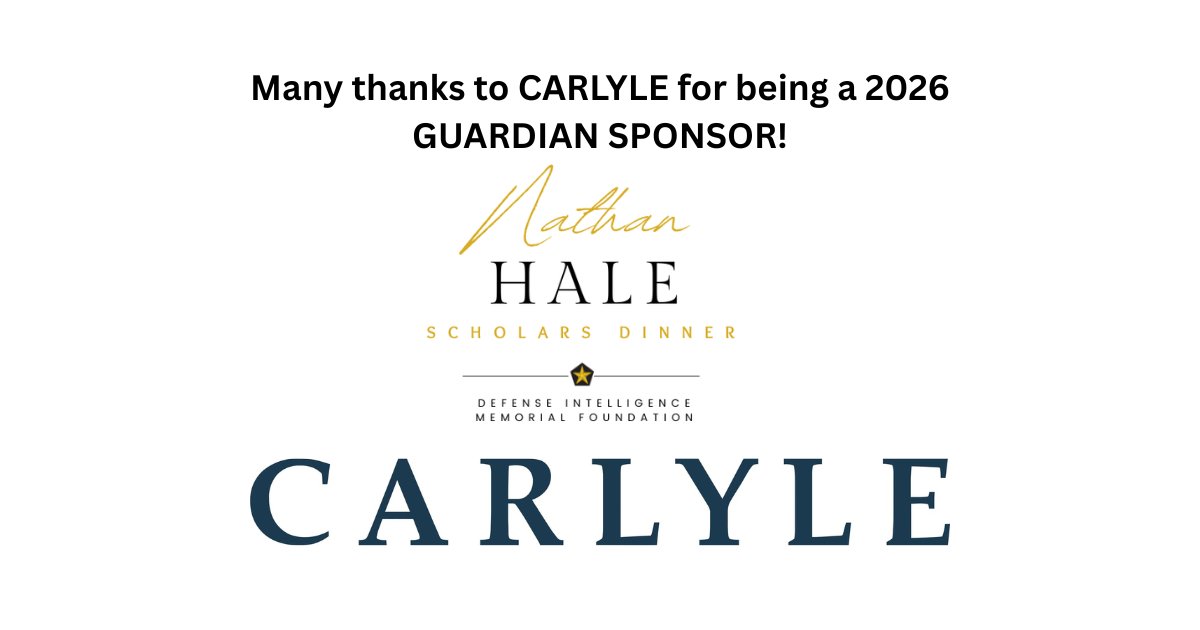 DIMemorial's tweet photo. Thank you to @OneCarlyle, a Guardian Sponsor of the DIMF Nathan Hale Scholars Dinner, for helping us honor the fallen and invest in the futures of their families.

#DIMF #Carlyle #Leadership #Service #Honor #Scholarships #Gratitude https://t.co/hBZHBdzgkB