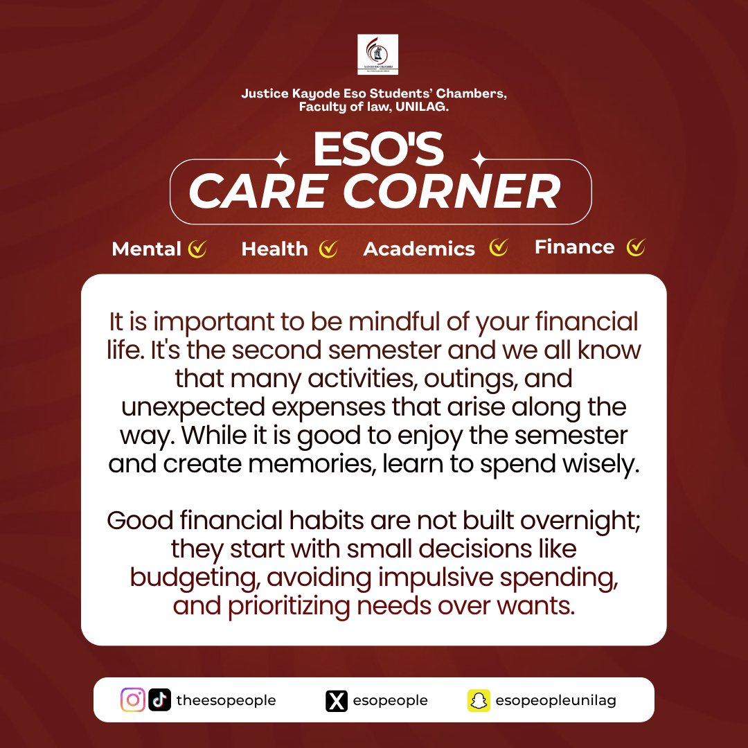 EsoPeople's tweet photo. Halls weeks have started, but that should not empty your pockets! 😉

Being financially responsible does not mean missing out, it simply means preparing yourself for both opportunities and unexpected situations.
So enjoy yourself while spending wisely 😜 

#THEMEGATEAM https://t.co/KmwDwo3Nk6
