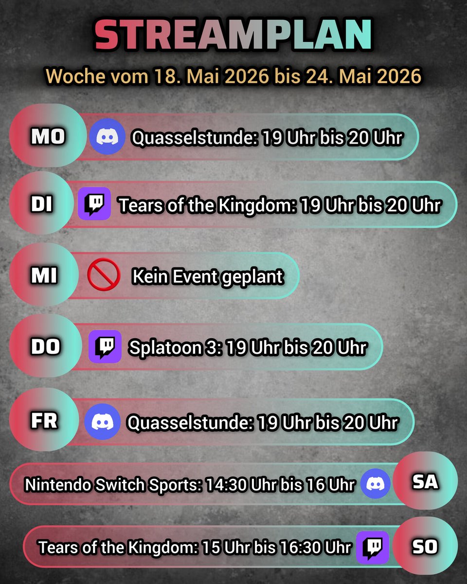 lukitendo's tweet photo. Der Streamplan für diese Woche! 😁

Bei welchem Event wirst du mit dabei sein? 😄 https://t.co/AqPQa3Mqcc