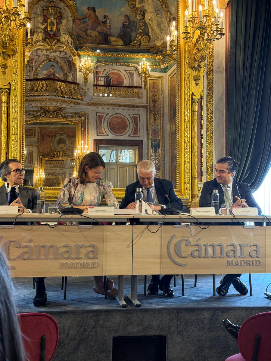 aedhe's tweet photo. Laly Escudero, presidenta de #AEDHE, participó en el Pleno de la @CamaradeMadrid tras renovar su acta de Vocal el pasado día 7. Enhorabuena a Ángel Asensio por su reelección unánime como presidente. ¡Unidos por un Corredor del Henares más fuerte e internacional! 🚀💼📈 #Madrid https://t.co/Wb4V62E5y8
