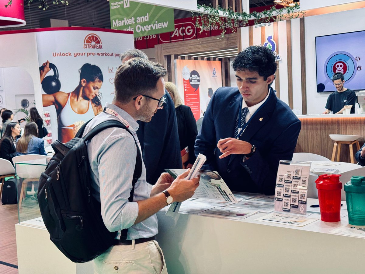 sabinsa's tweet photo. Sabinsa was the Official Longevity Sponsor at Vitafoods Europe 2026, held on 5–7 May 2026 at Fira Barcelona Gran Via, Barcelona, Spain. Thank you to everyone who visited our stand 3F104.

#VitafoodsEurope #Sabinsa #Longevity #HealthyAgeing #Nutraceuticals #FunctionalIngredients https://t.co/Uipi9LmEBu