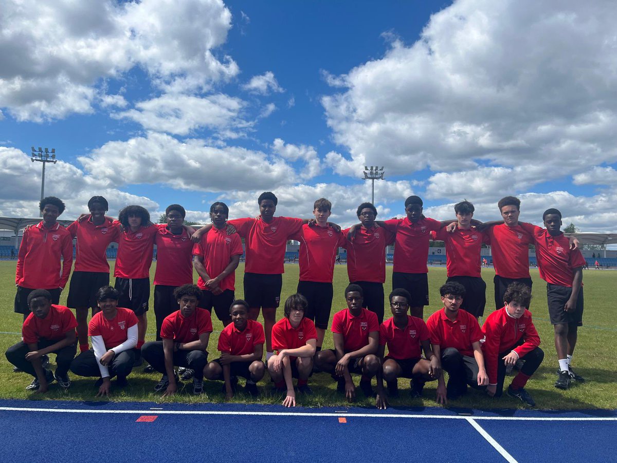 TrinityHighPE's tweet photo. Our Yr9 Athletics team had a great afternoon at Sports City in the Manchester League.
In the hurdles Deniss: 1st, James: 2nd and in 300m Ryan 2nd.
Fantastic team spirit from all Trinity students! #TeamTrinity #oneteam https://t.co/ab57uHMOdo