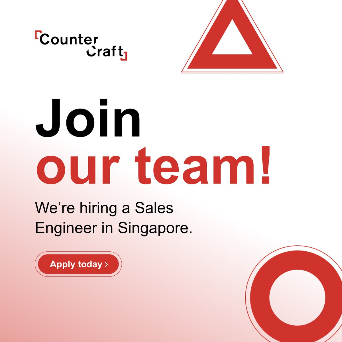 countercraftsec's tweet photo. CounterCraft is growing its team in Singapore and is looking for a Sales Engineer to support our pre-sales efforts.

If you'd like to be part of a growing global team recognized by GigaOm as a leader in deception technology, take a look at the job spec: https://t.co/VRFUbPbSrO https://t.co/Akstz3ubLP