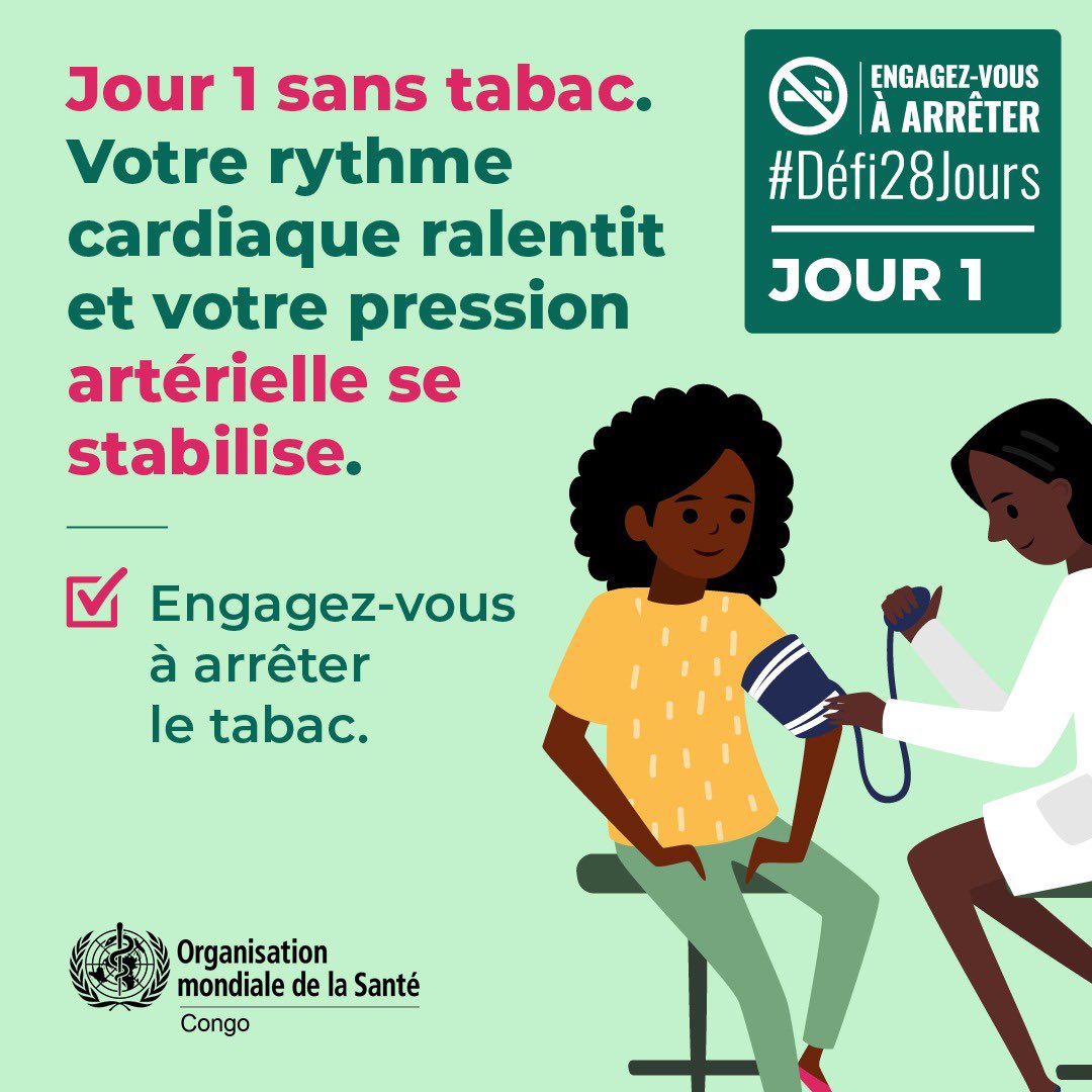 BBV_Off's tweet photo. 🚭 Jour 1 sans tabac : votre corps commence déjà à récupérer.
Après seulement 24 heures sans fumer, le rythme cardiaque ralentit et la pression artérielle se stabilise 
Chaque jour sans tabac est une victoire pour votre santé. Engagez-vous dès aujourd’hui. #Défi28Jours #SansTabac https://t.co/2RQx1VZdsh