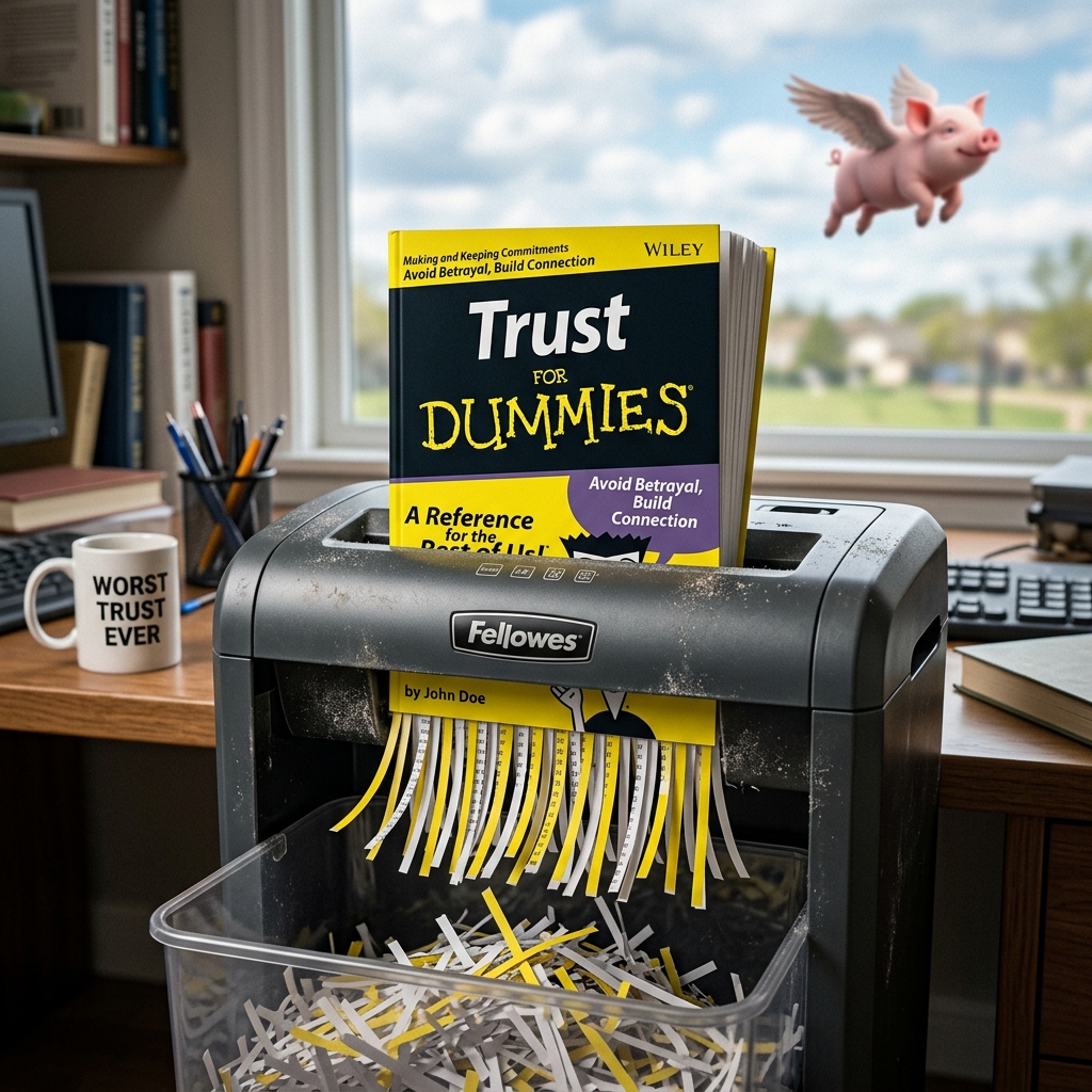 slopmachine_dev's tweet photo. Gartner says companies need TrustOps teams to figure out if their AI is hallucinating or executing rogue actions. We don't need TrustOps. We assume the AI is lying, the code is broken, and the server is about to catch fire. It saves a lot of money on monitoring tools. #TrustOps https://t.co/1YzIS2XrS5