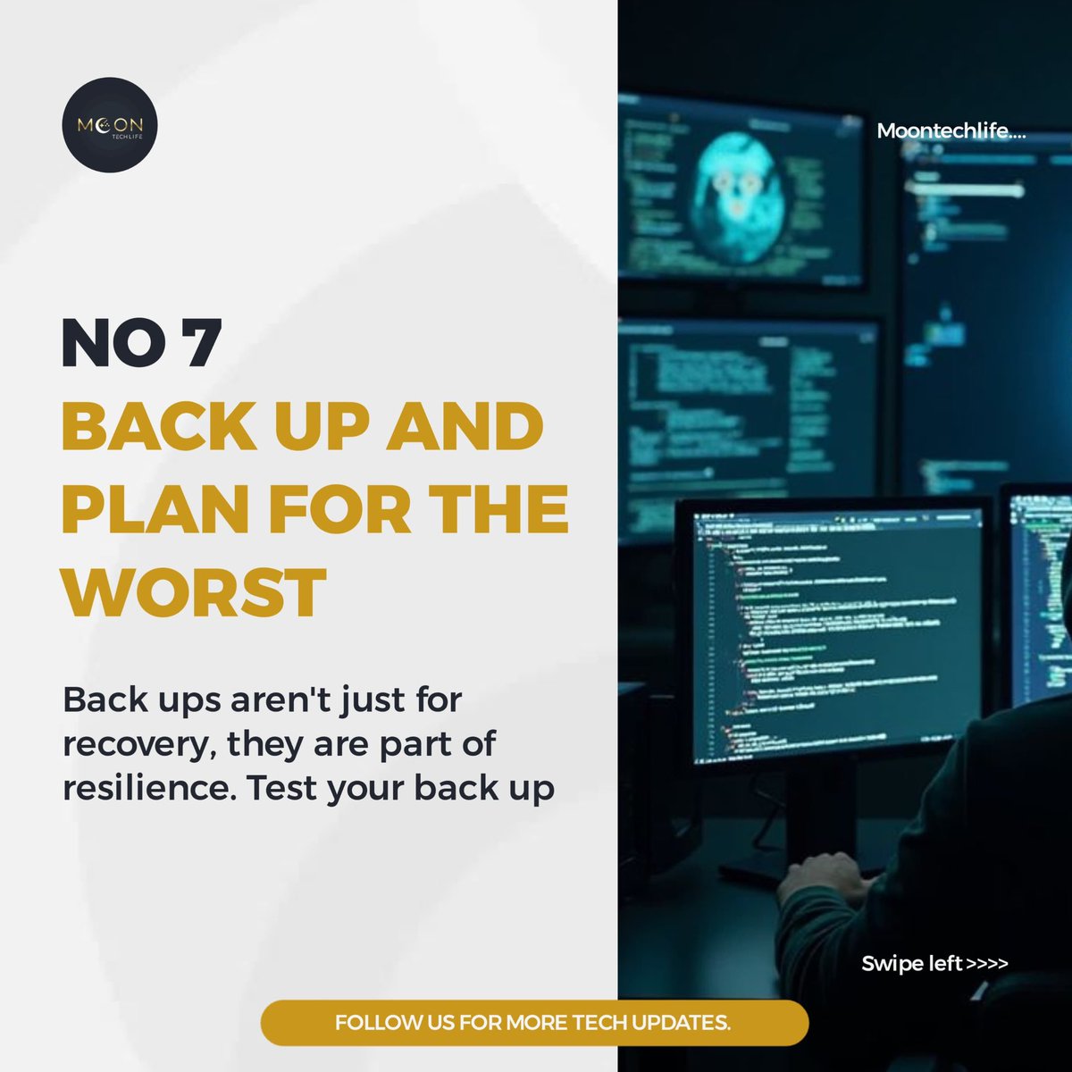 MTL_COMMUNITY's tweet photo. Backups matter.
Monitoring matters.
Preparation matters.

Build strong habits early.

Protect your future online.

#MoonTechLifeCommunity #MTL_community https://t.co/ZavOYt0FtC