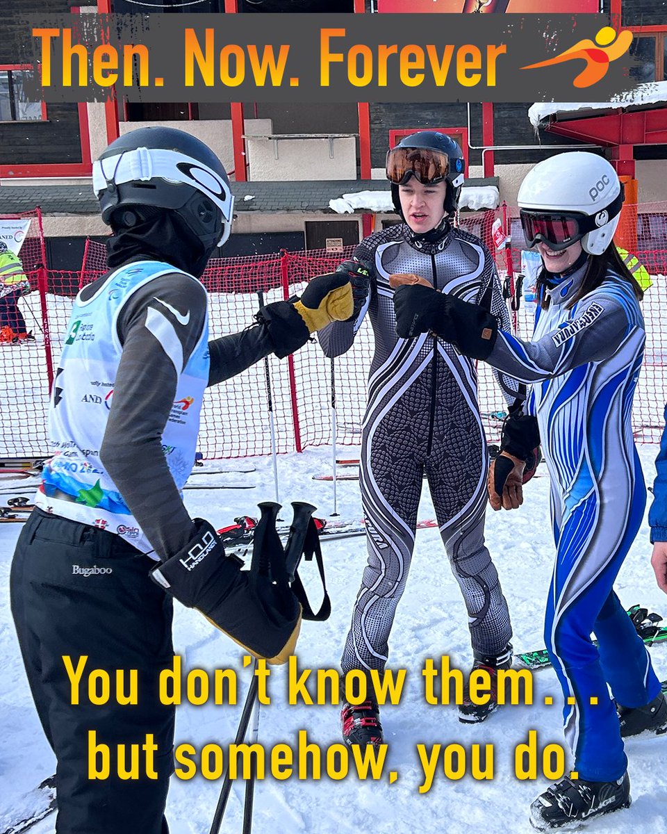 WTGF1's tweet photo. From the slopes to the spirit of the Games, some bonds are instantly recognised.

You may not know their full story yet, but somehow, you know what they represent — courage, connection, resilience, and the lifelong community built through sport.

Then. Now. Forever. https://t.co/nkJ9IBPLnt