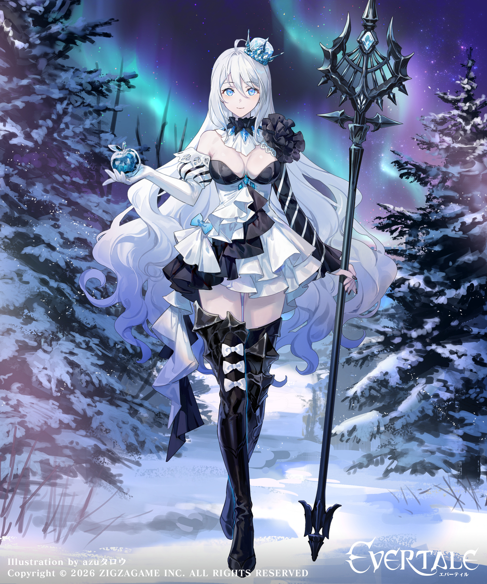 sub_azu's tweet photo. ジグザゲーム株式会社様『エバーテイル』@Evertale_JP　にて
聖黒の雪姫「白雪姫」描かせていただきました。 (1/1) https://t.co/2HoYaSOx3z