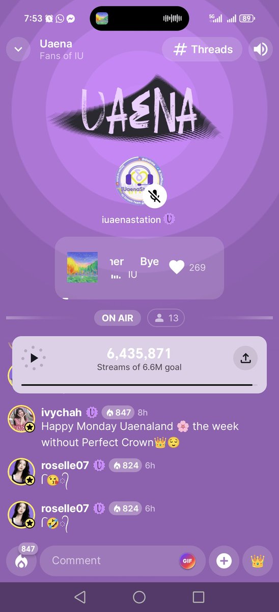 ChahIvy's tweet photo. Join our streaming in stationhead if you're able to, you can just leave your account there 💜 we do our best to on air whenever we can for our precious baby 🐣 see you there uaena 💜 https://t.co/69egZeEf9h