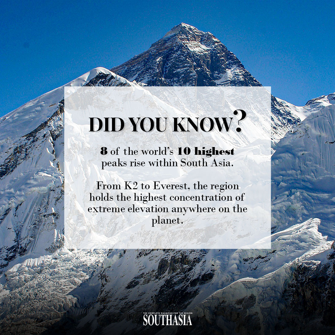 southasiamag's tweet photo. Where the earth rises highest, stories travel furthest.

South Asia’s mountains have shaped civilizations, trade routes, borders, and belief systems for centuries.

Some landscapes do not simply exist, they define the region around them. https://t.co/4y9vLGV98N