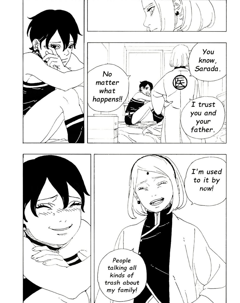 yurisasusaku's tweet photo. Sakura said please Sarada, these are not your father’s first murder allegations. https://t.co/6HCJdTmET8