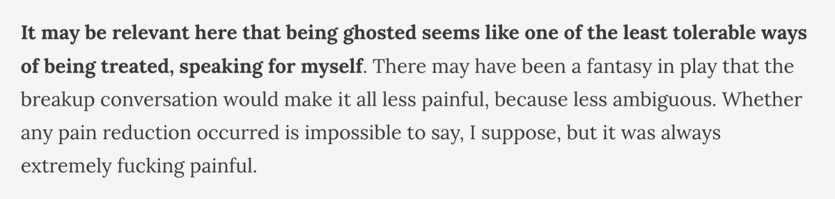 daniel_m_lavery's tweet photo. "I dream about my friend-exes all the time"

"I started seeing a second therapist" 

"my ironclad sense of right and wrong took the idea as a threat: if I am a GREAT FRIEND you are LEGALLY OBLIGATED to reciprocate"

I interviewed my friends about their friendship breakups: https://t.co/jtGdsPa7VS